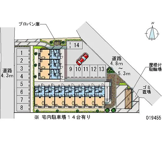 ★手数料０円★館林市新栄町　月極駐車場（LP）